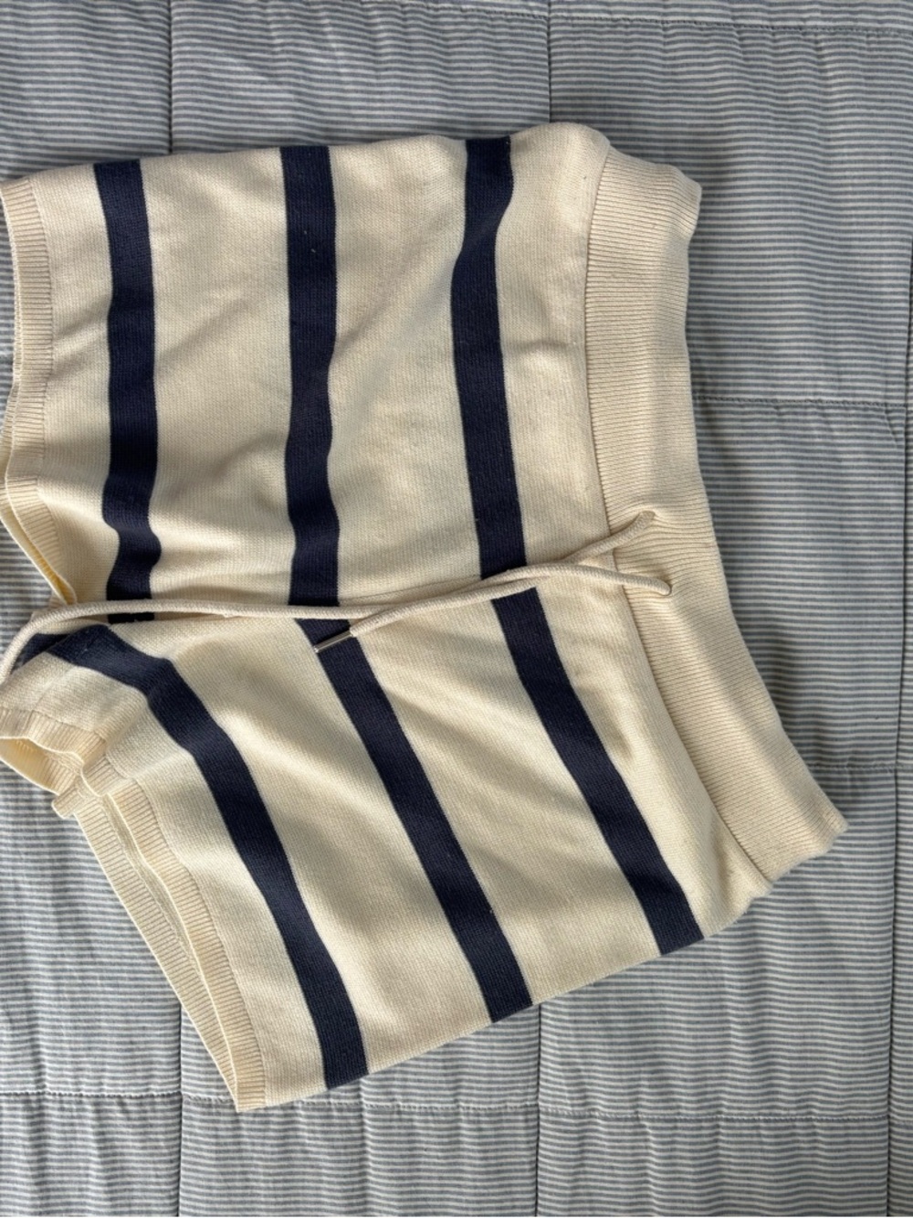Thread & Supply Cream and Navy Striped Knit Lounge Set - Picture 6 of 6